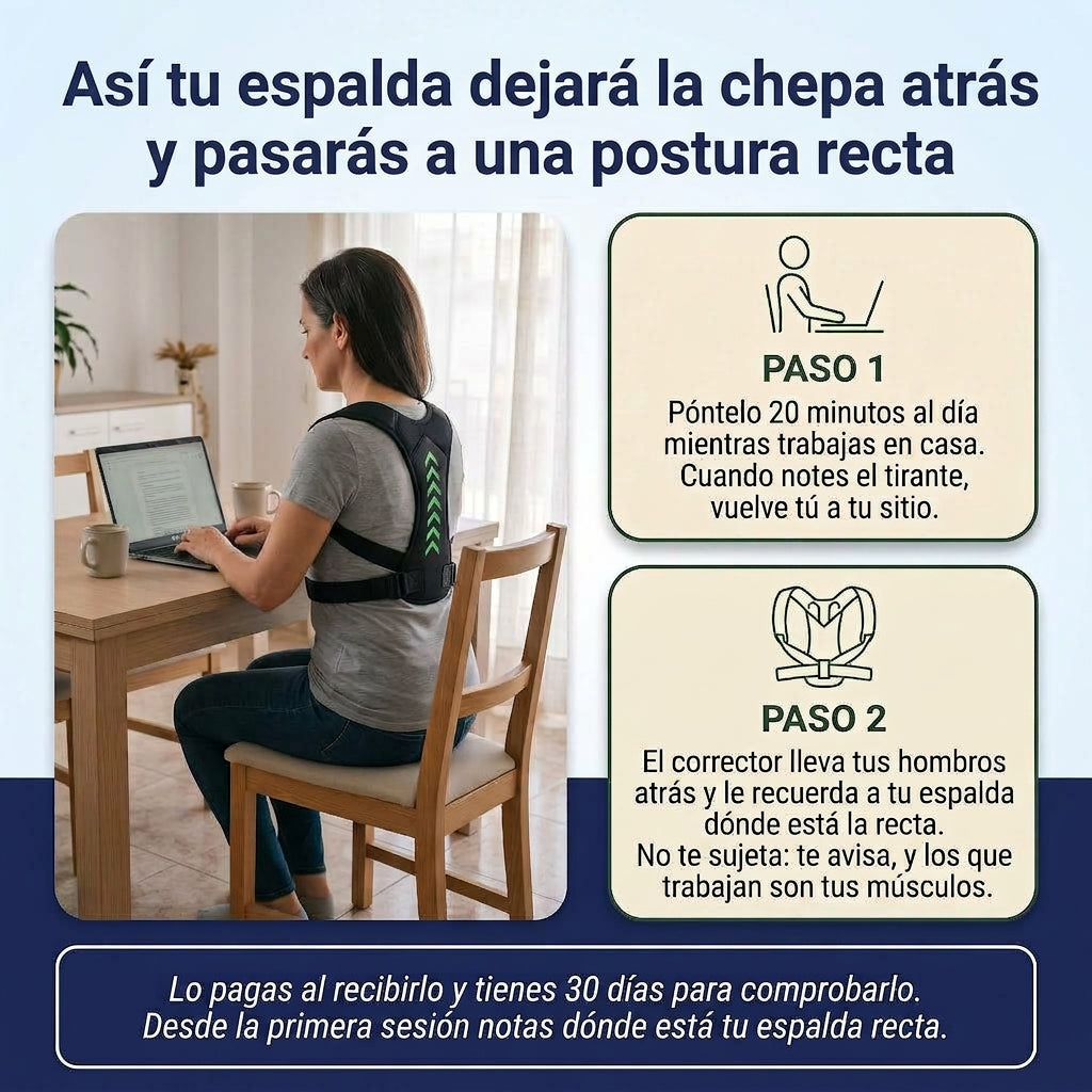 Corrector de postura reforzada