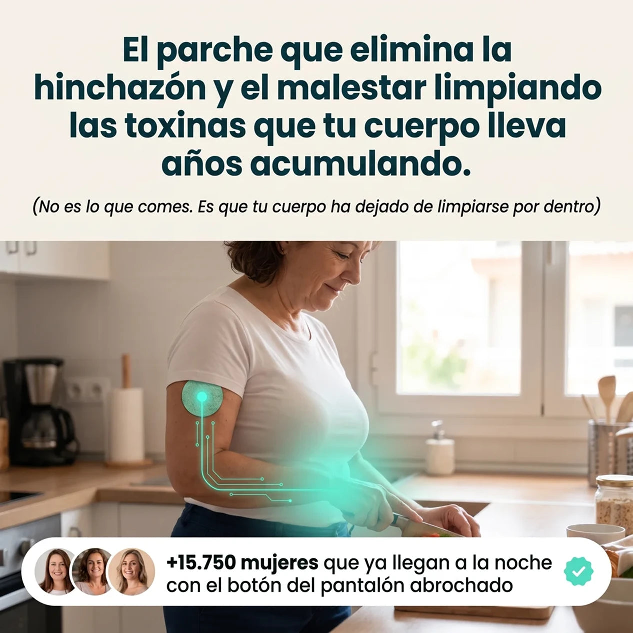 Parche Transdérmico para Limpiar tu Cuerpo, Eliminar la Hinchazón y la Pesadez