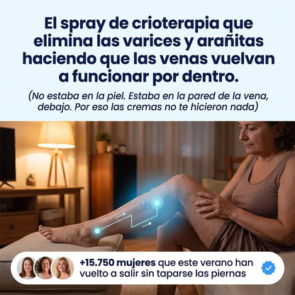 Spray de Crioterapia para Eliminar la Aparición de Varices y Arañitas